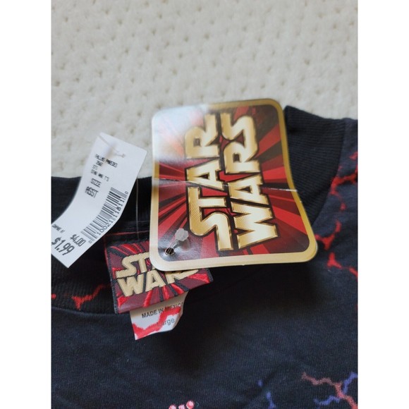 Vintage NOS NWT Star Wars Episode 1 electric Darth Maul Full front Print Shirt,L - Picture 7 of 8